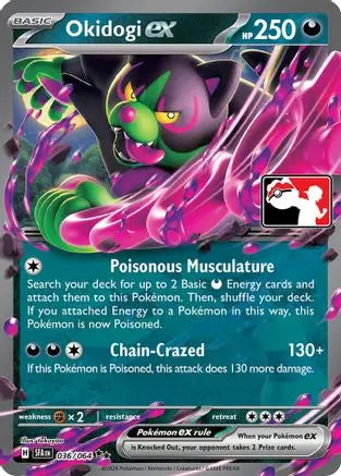 Okidogi ex 036/064  - Holofoil Prize Pack Series Cards - Double Rare Prize Pack Series Cards Pokemon Single  Squirtle Squad Card Shop.