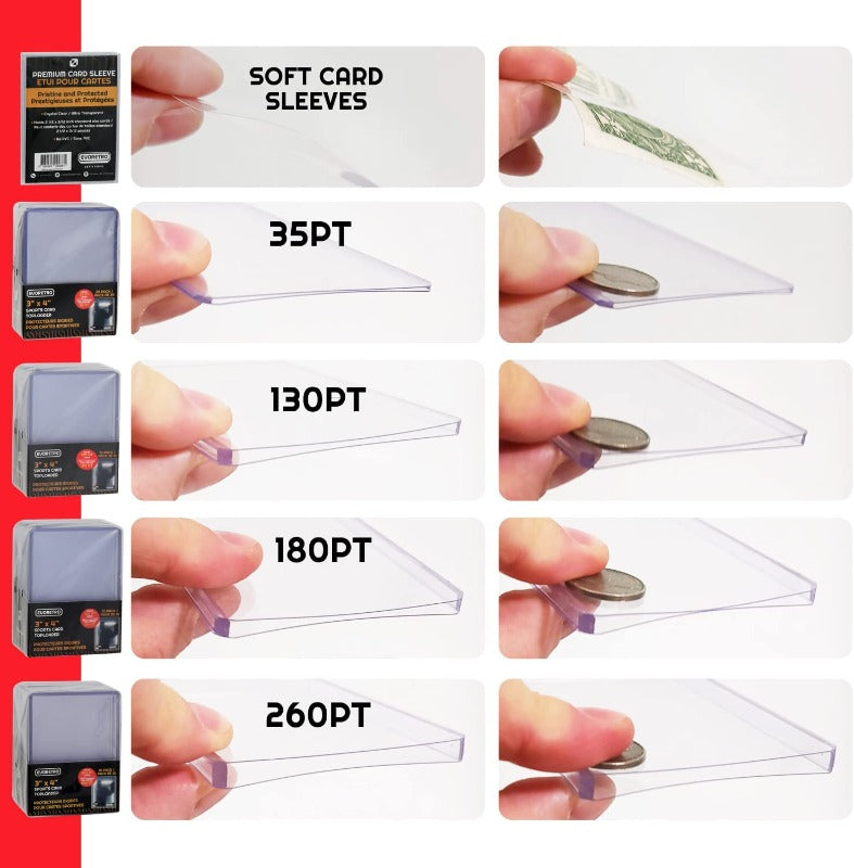 EVORETRO Topload Card Holder 3x4 130pt Pack of 10 EVORETRO Canada Card Protectors  Squirtle Squad Card Shop.