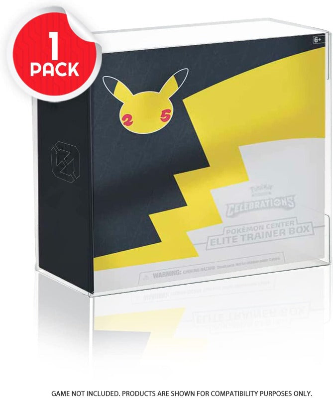 Pokemon ETB Center 25th Celebrations Elite Trainer Box (online EXCLUSIVE) - EVORETRO PET Protector 0.45MM - Pack of 1 EVORETRO Canada Card Protectors  Squirtle Squad Card Shop.