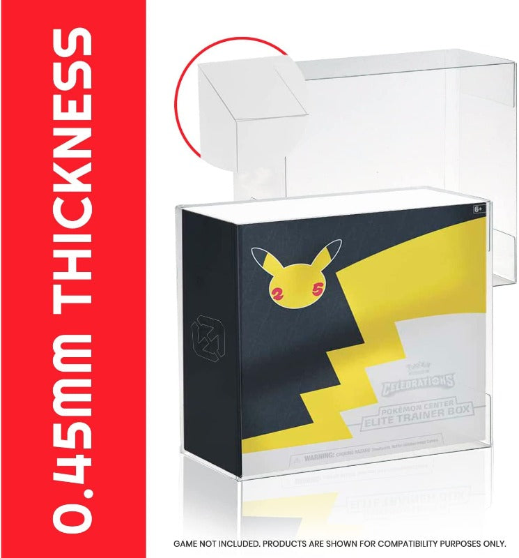 Pokemon ETB Center 25th Celebrations Elite Trainer Box (online EXCLUSIVE) - EVORETRO PET Protector 0.45MM - Pack of 1 EVORETRO Canada Card Protectors  Squirtle Squad Card Shop.