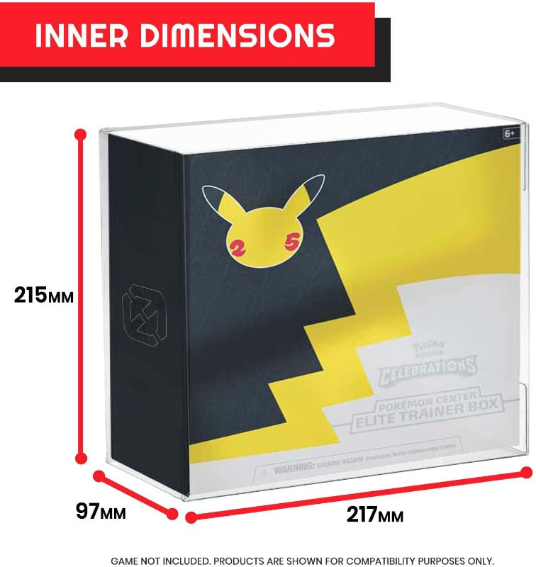Pokemon ETB Center 25th Celebrations Elite Trainer Box (online EXCLUSIVE) - EVORETRO PET Protector 0.45MM - Pack of 1 EVORETRO Canada Card Protectors  Squirtle Squad Card Shop.