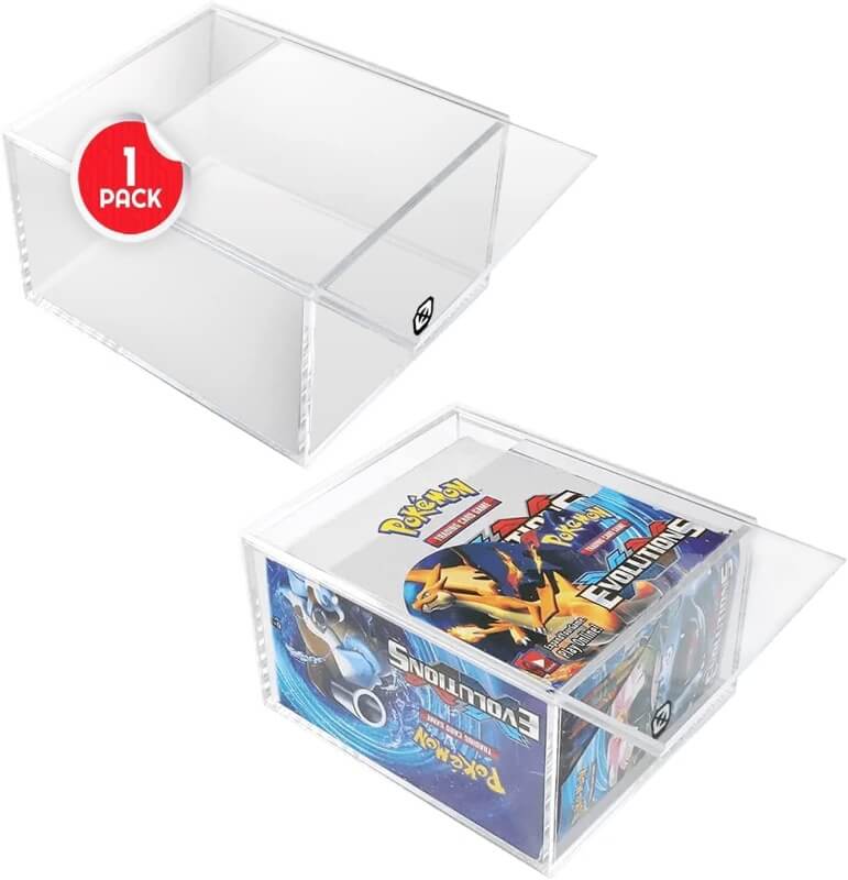 Pokemon Booster Box w/ Sliding Lid Anti-UV - EVORETRO Acrylic Protector 4.0MM EVORETRO Canada Card Protectors  Squirtle Squad Card Shop.