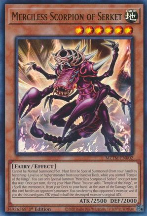 Merciless Scorpion of Serket (MZTM-EN002) - Maze of the Master 1st Edition Maze of the Master Yugioh Single  Squirtle Squad Card Shop.