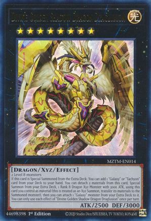 Divine Golden Shadow Dragon Dragluxion (MZTM-EN014) - Maze of the Master 1st Edition Maze of the Master Yugioh Single  Squirtle Squad Card Shop.