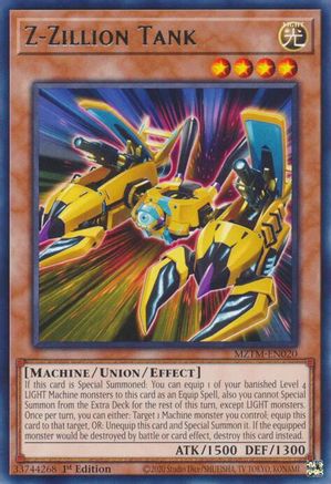 Z-Zillion Tank (MZTM-EN020) - Maze of the Master 1st Edition Maze of the Master Yugioh Single  Squirtle Squad Card Shop.