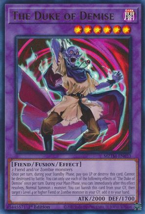 The Duke of Demise (MZTM-EN033) - Maze of the Master 1st Edition Maze of the Master Yugioh Single  Squirtle Squad Card Shop.
