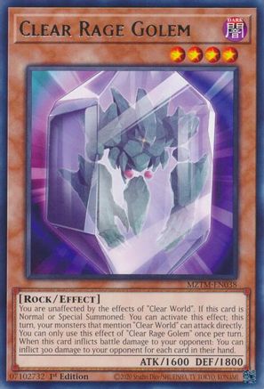 Clear Rage Golem (MZTM-EN038) - Maze of the Master 1st Edition Maze of the Master Yugioh Single  Squirtle Squad Card Shop.