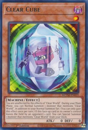 Clear Cube (MZTM-EN039) - Maze of the Master 1st Edition Maze of the Master Yugioh Single  Squirtle Squad Card Shop.