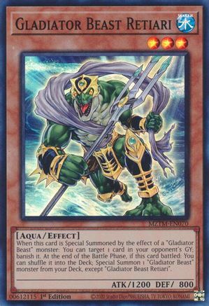 Gladiator Beast Retiari (MZTM-EN070) - Maze of the Master 1st Edition Maze of the Master Yugioh Single  Squirtle Squad Card Shop.