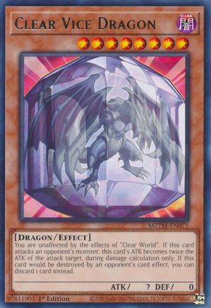 Clear Vice Dragon (MZTM-EN071) - Maze of the Master 1st Edition Maze of the Master Yugioh Single  Squirtle Squad Card Shop.