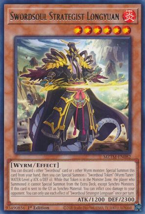 Swordsoul Strategist Longyuan (MZTM-EN082) - Maze of the Master 1st Edition Maze of the Master Yugioh Single  Squirtle Squad Card Shop.