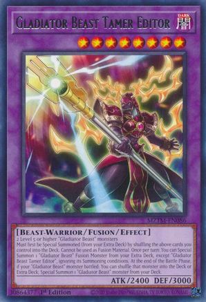 Gladiator Beast Tamer Editor (MZTM-EN086) - Maze of the Master 1st Edition Maze of the Master Yugioh Single  Squirtle Squad Card Shop.