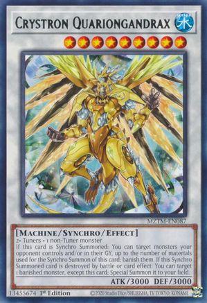 Crystron Quariongandrax (MZTM-EN087) - Maze of the Master 1st Edition Maze of the Master Yugioh Single  Squirtle Squad Card Shop.