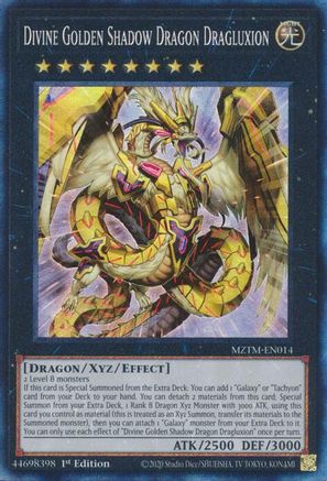Divine Golden Shadow Dragon Dragluxion (CR) (MZTM-EN014) - Maze of the Master 1st Edition Maze of the Master Yugioh Single  Squirtle Squad Card Shop.