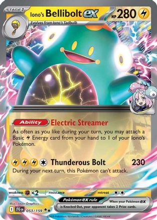 Pokémon TCG – Iono's Bellibolt ex 053/159 – Journey Together – Double Rare