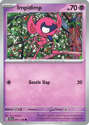 Impidimp 071  - Reverse Holofoil SV09 Journey Together - Common SV09: Journey Together Pokemon Single  Squirtle Squad Card Shop.