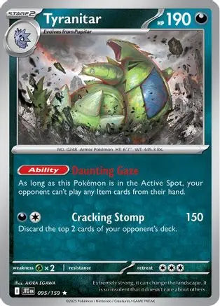 Tyranitar 095  - Holofoil SV09 Journey Together - Rare