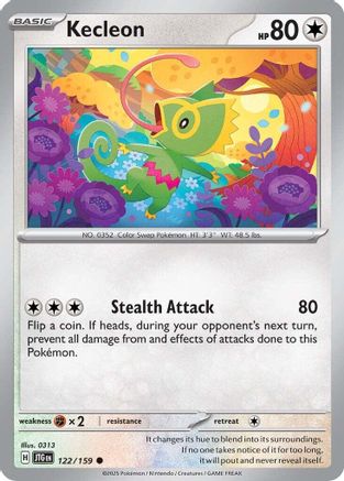 Kecleon 122  SV09 Journey Together - Common SV09: Journey Together Pokemon Single  Squirtle Squad Card Shop.