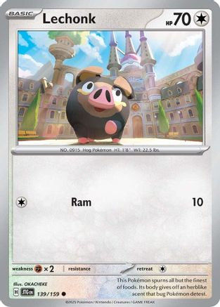 Lechonk 139  SV09 Journey Together - Common SV09: Journey Together Pokemon Single  Squirtle Squad Card Shop.