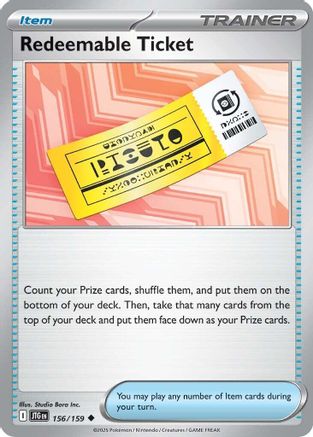 Redeemable Ticket 156  - Reverse Holofoil SV09 Journey Together - Uncommon SV09: Journey Together Pokemon Single  Squirtle Squad Card Shop.