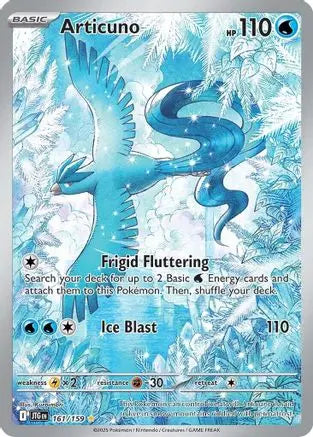 Articuno 161/159  - Holofoil SV09 Journey Together - Illustration Rare SV09: Journey Together Pokemon Single  Squirtle Squad Card Shop.