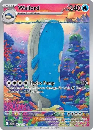 Wailord 162/159  - Holofoil SV09 Journey Together - Illustration Rare SV09: Journey Together Pokemon Single  Squirtle Squad Card Shop.