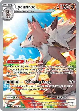 Lycanroc 166/159  - Holofoil SV09 Journey Together - Illustration Rare SV09: Journey Together Pokemon Single  Squirtle Squad Card Shop.
