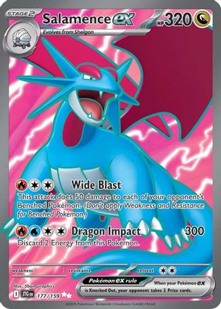 Salamence ex 177/159  - Holofoil SV09 Journey Together - Ultra Rare SV09: Journey Together Pokemon Single  Squirtle Squad Card Shop.