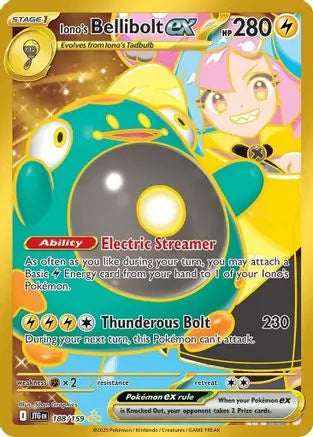 Iono's Bellibolt ex 188/159 - Holofoil SV09 Journey Together - Hyper Rare SV09: Journey Together Pokemon Single  Squirtle Squad Card Shop.