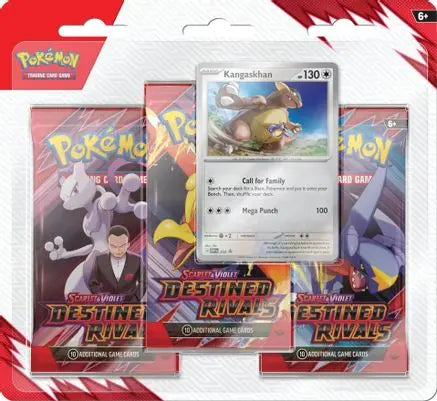 Destined Rivals 3 Pack Blister [Kangaskhan] SV10: Destined Rivals Pokemon Sealed  Squirtle Squad Card Shop.