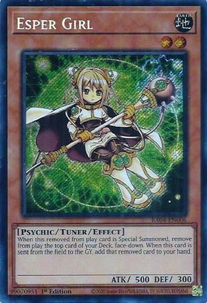 Esper Girl (Secret Rare) (RA04-EN006) - Quarter Century Stampede 1st Edition Quarter Century Stampede Yugioh Single  Squirtle Squad Card Shop.