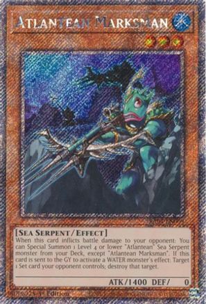 Atlantean Marksman (Platinum Secret Rare) (RA04-EN009) - Quarter Century Stampede 1st Edition Quarter Century Stampede Yugioh Single  Squirtle Squad Card Shop.