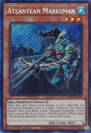 Atlantean Marksman (Secret Rare) (RA04-EN009) - Quarter Century Stampede 1st Edition Quarter Century Stampede Yugioh Single  Squirtle Squad Card Shop.