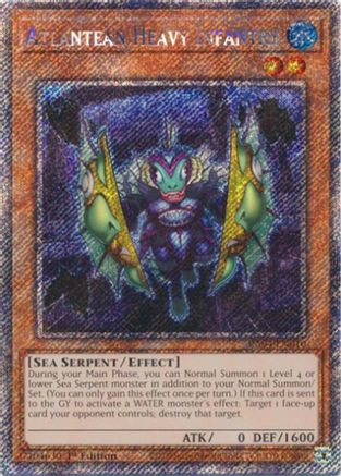 Atlantean Heavy Infantry (Platinum Secret Rare) (RA04-EN010) - Quarter Century Stampede 1st Edition Quarter Century Stampede Yugioh Single  Squirtle Squad Card Shop.