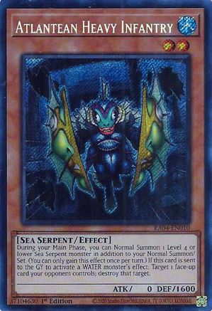 Atlantean Heavy Infantry (Secret Rare) (RA04-EN010) - Quarter Century Stampede 1st Edition Quarter Century Stampede Yugioh Single  Squirtle Squad Card Shop.