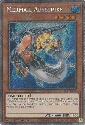 Mermail Abysspike (Platinum Secret Rare) (RA04-EN012) - Quarter Century Stampede 1st Edition Quarter Century Stampede Yugioh Single  Squirtle Squad Card Shop.