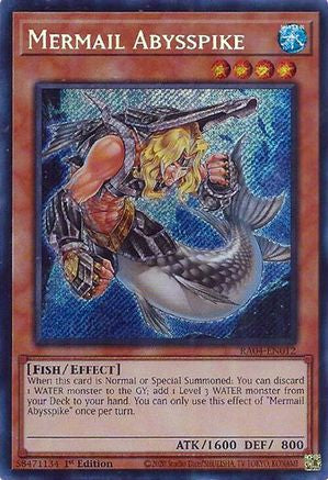 Mermail Abysspike (Secret Rare) (RA04-EN012) - Quarter Century Stampede 1st Edition Quarter Century Stampede Yugioh Single  Squirtle Squad Card Shop.