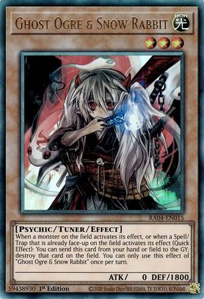 Ghost Ogre & Snow Rabbit (PUR) (RA04-EN015) - Quarter Century Stampede 1st Edition Quarter Century Stampede Yugioh Single  Squirtle Squad Card Shop.