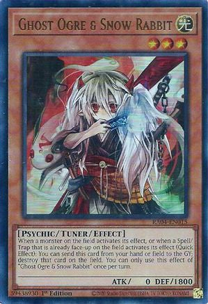 Ghost Ogre & Snow Rabbit (UR) (RA04-EN015) - Quarter Century Stampede 1st Edition Quarter Century Stampede Yugioh Single  Squirtle Squad Card Shop.