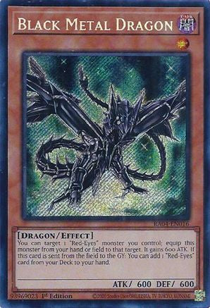 Black Metal Dragon (Secret Rare) (RA04-EN016) - Quarter Century Stampede 1st Edition Quarter Century Stampede Yugioh Single  Squirtle Squad Card Shop.