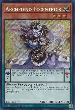 Archfiend Eccentrick (Secret Rare) (RA04-EN017) - Quarter Century Stampede 1st Edition Quarter Century Stampede Yugioh Single  Squirtle Squad Card Shop.