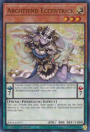 Archfiend Eccentrick (UR) (RA04-EN017) - Quarter Century Stampede 1st Edition Quarter Century Stampede Yugioh Single  Squirtle Squad Card Shop.