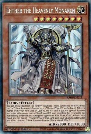 Ehther the Heavenly Monarch (PCR) (RA04-EN018) - Quarter Century Stampede 1st Edition Quarter Century Stampede Yugioh Single  Squirtle Squad Card Shop.