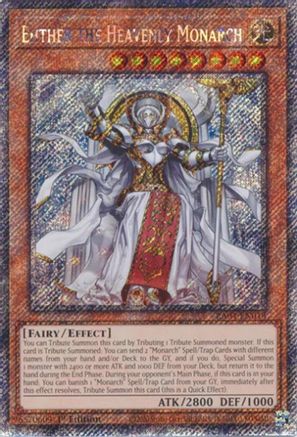 Ehther the Heavenly Monarch (Platinum Secret Rare) (RA04-EN018) - Quarter Century Stampede 1st Edition Quarter Century Stampede Yugioh Single  Squirtle Squad Card Shop.