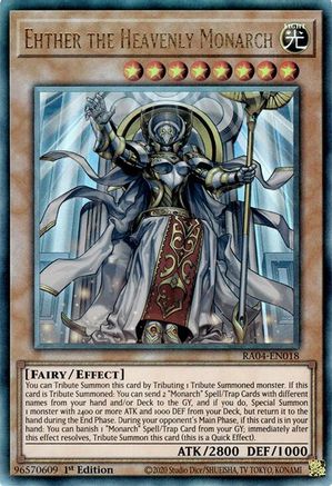 Ehther the Heavenly Monarch (PUR) (RA04-EN018) - Quarter Century Stampede 1st Edition Quarter Century Stampede Yugioh Single  Squirtle Squad Card Shop.