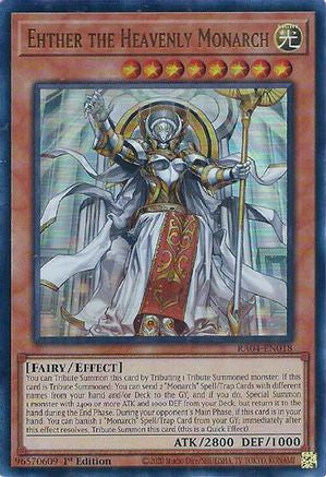 Ehther the Heavenly Monarch (UR) (RA04-EN018) - Quarter Century Stampede 1st Edition Quarter Century Stampede Yugioh Single  Squirtle Squad Card Shop.