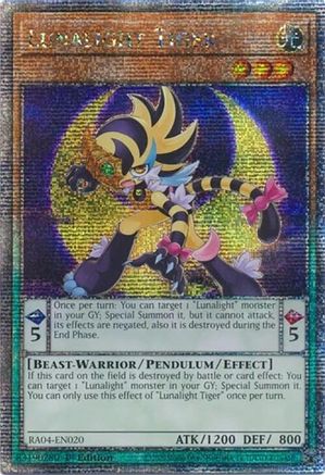 Lunalight Tiger (Quarter Century Secret Rare) (RA04-EN020) - Quarter Century Stampede 1st Edition Quarter Century Stampede Yugioh Single  Squirtle Squad Card Shop.