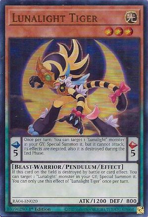 Lunalight Tiger (UR) (RA04-EN020) - Quarter Century Stampede 1st Edition Quarter Century Stampede Yugioh Single  Squirtle Squad Card Shop.