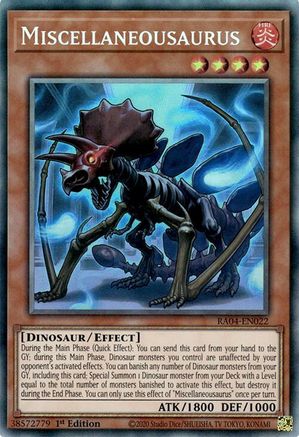 Miscellaneousaurus (PCR) (RA04-EN022) - Quarter Century Stampede 1st Edition Quarter Century Stampede Yugioh Single  Squirtle Squad Card Shop.