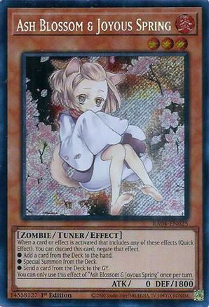 Ash Blossom & Joyous Spring (Alternate Art) (Secret Rare) (RA04-EN025) - Quarter Century Stampede 1st Edition Quarter Century Stampede Yugioh Single  Squirtle Squad Card Shop.